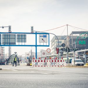 Stadtverkehr in der Umbauphase – Zentralhaltestelle