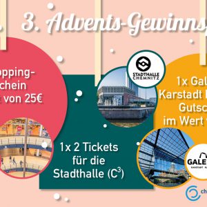 Chemnitz City Adventskalender – Gewinne zum 3. Advent