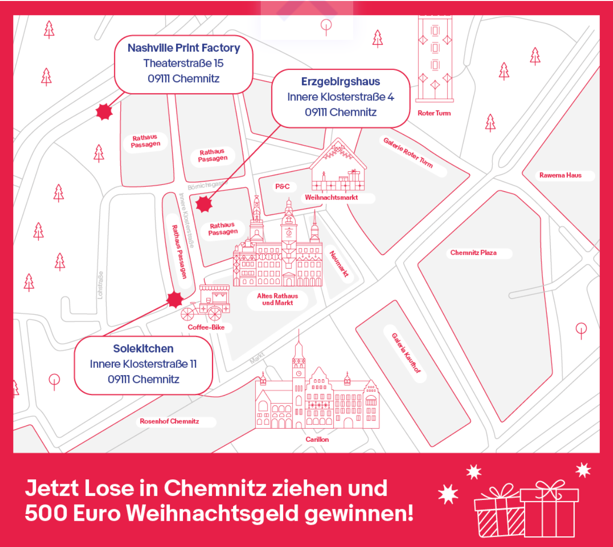 Weihnachtsgewinnspiel mit eBay in Chemnitz City