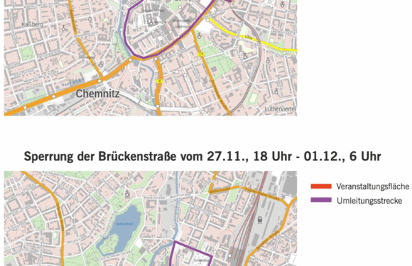 Verkehrseinschränkungen im Zeitraum vom 25. November bis 2. Dezember