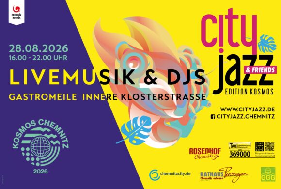 CITY JAZZ & FRIENDS 2026 am 28. August als Edition KOSMOS